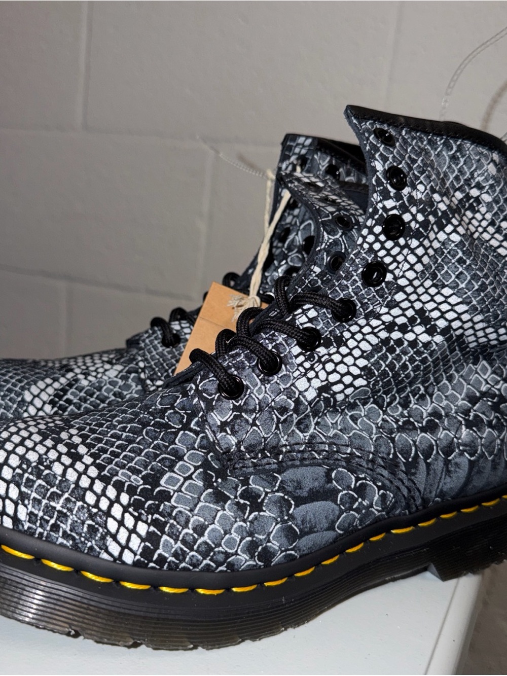 Dr. Martens Black Interior Labeled Boot